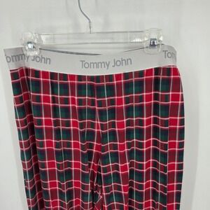 Tommy John Mens Plaid Pajama Pants Lounge Sleepwear Red Green Size XL